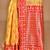 yellow kashmiri silk linen saree with blouse piece