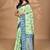 light green kashmiri silk linen saree with blouse piece