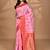 pink kashmiri silk linen saree with blouse piece