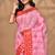 pink kashmiri silk linen saree with blouse piece