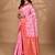 pink kashmiri silk linen saree with blouse piece