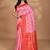 pink kashmiri silk linen saree with blouse piece