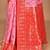 pink kashmiri silk linen saree with blouse piece