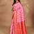 pink kashmiri silk linen saree with blouse piece