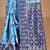 blue kashmiri silk linen saree with blouse piece