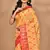 yellow kashmiri silk linen saree with blouse piece