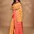 yellow kashmiri silk linen saree with blouse piece