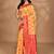 yellow kashmiri silk linen saree with blouse piece