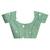 green chanderi silk blend saree with blouse piece