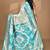 blue linen saree with blouse piece