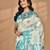 blue linen saree with blouse piece