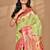 multicolor two dye linen saree with blouse piece
