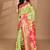 multicolor two dye linen saree with blouse piece
