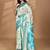 multicolor two dye linen saree with blouse piece