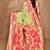 green linen saree with blouse piece