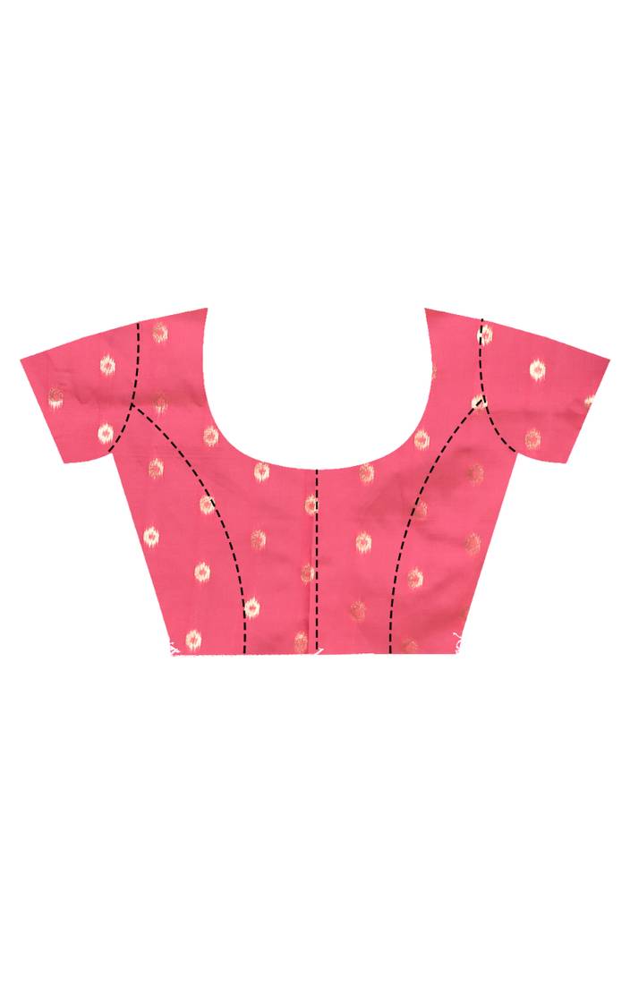 blue linen saree with blouse piece