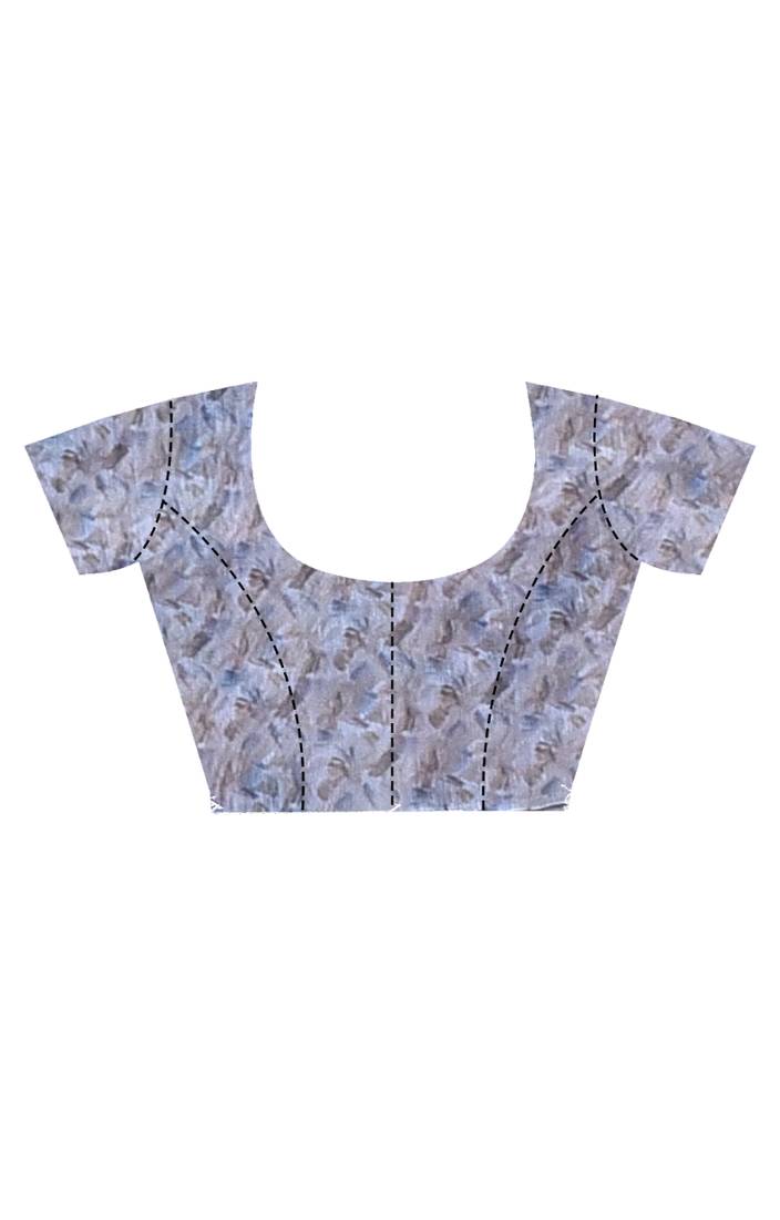 multicolor chanderi digital print saree with blouse piece