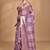 dusky lavender chanderi digital print saree with blouse piece