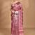 rust chanderi digital print saree with blouse piece
