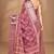 rust chanderi digital print saree with blouse piece