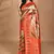 pink ethnic motifs silk blend saree with blouse piece