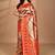 pink ethnic motifs silk blend saree with blouse piece