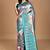 blue silk blend dharmavaram saree with blouse piece