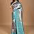 blue silk blend dharmavaram saree with blouse piece