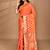 orange kolhapuri  stone work saree with blouse piece
