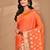 orange kolhapuri  stone work saree with blouse piece