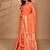 orange kolhapuri  stone work saree with blouse piece