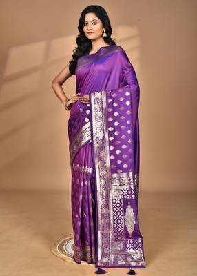 blue kolhapuri stone work saree with blouse piece 1