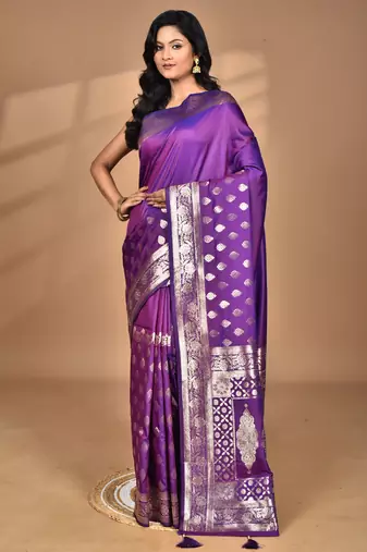 blue kolhapuri stone work saree with blouse piece