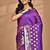 blue kolhapuri stone work saree with blouse piece