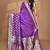 blue kolhapuri stone work saree with blouse piece