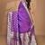 purple kolhapuri  stone work saree with blouse piece