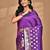 purple kolhapuri  stone work saree with blouse piece