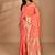 peach kolhapuri  stone work saree with blouse piece