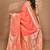 peach kolhapuri  stone work saree with blouse piece