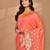 peach kolhapuri  stone work saree with blouse piece