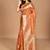 mehendi kolhapuri stone work saree with blouse piece