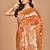 mehendi kolhapuri stone work saree with blouse piece