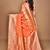 brown kolhapuri stone work saree with blouse piece