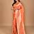 peach kolhapuri  stone work saree with blouse piece