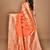 peach kolhapuri  stone work saree with blouse piece