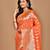 peach kolhapuri  stone work saree with blouse piece