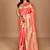 orange kolhapuri  stone work saree with blouse piece