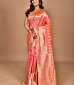 orange kolhapuri  stone work saree with blouse piece