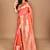 orange kolhapuri  stone work saree with blouse piece