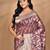 multicolor linen silk saree with blouse piece